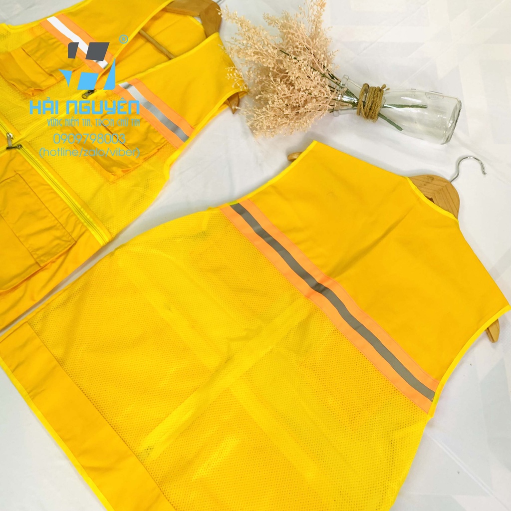 Áo gile kỹ sư phản quang bảo hộ lao động công trình