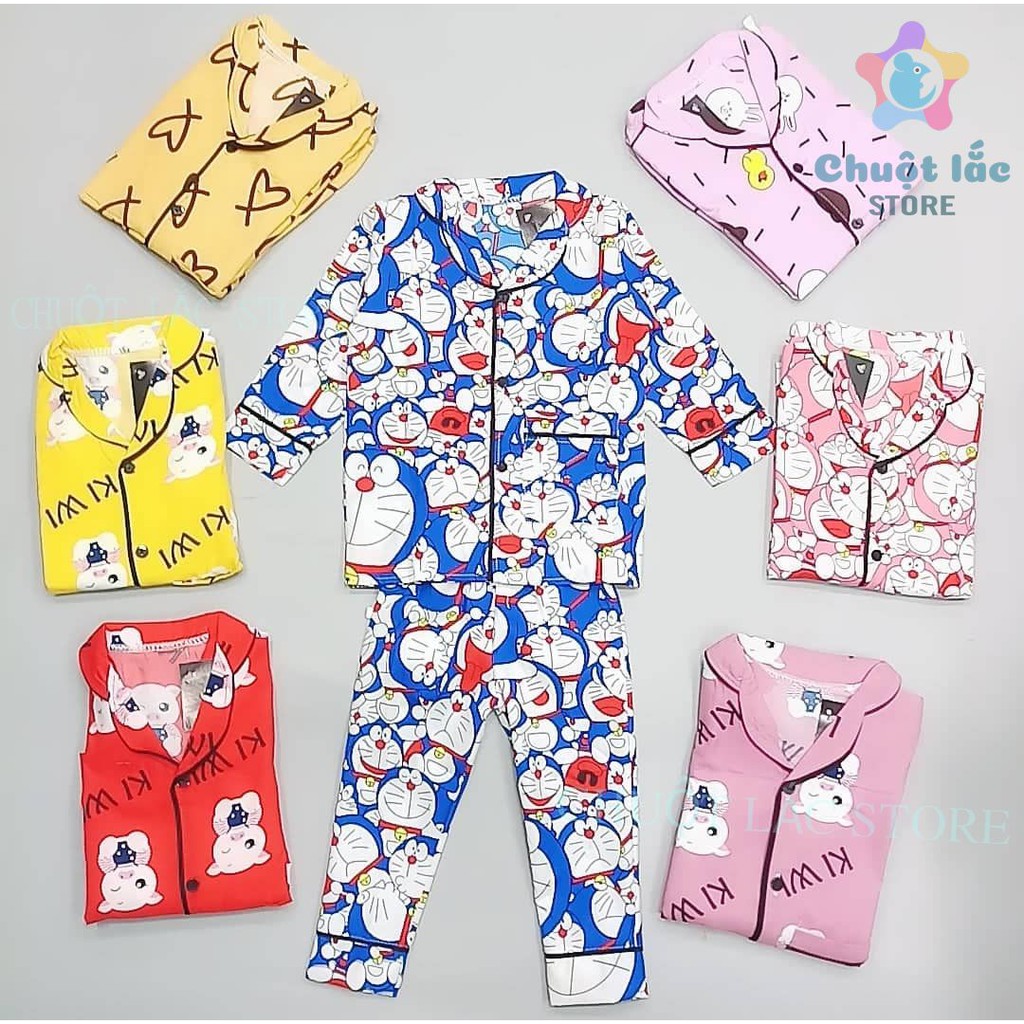 Bộ Pijama Dài Tay Cho Bé Trai Và Bé Gái Chuột Lắc Store Từ 10Kg Đến 20Kg Chất Kate Thái Dày Dặn