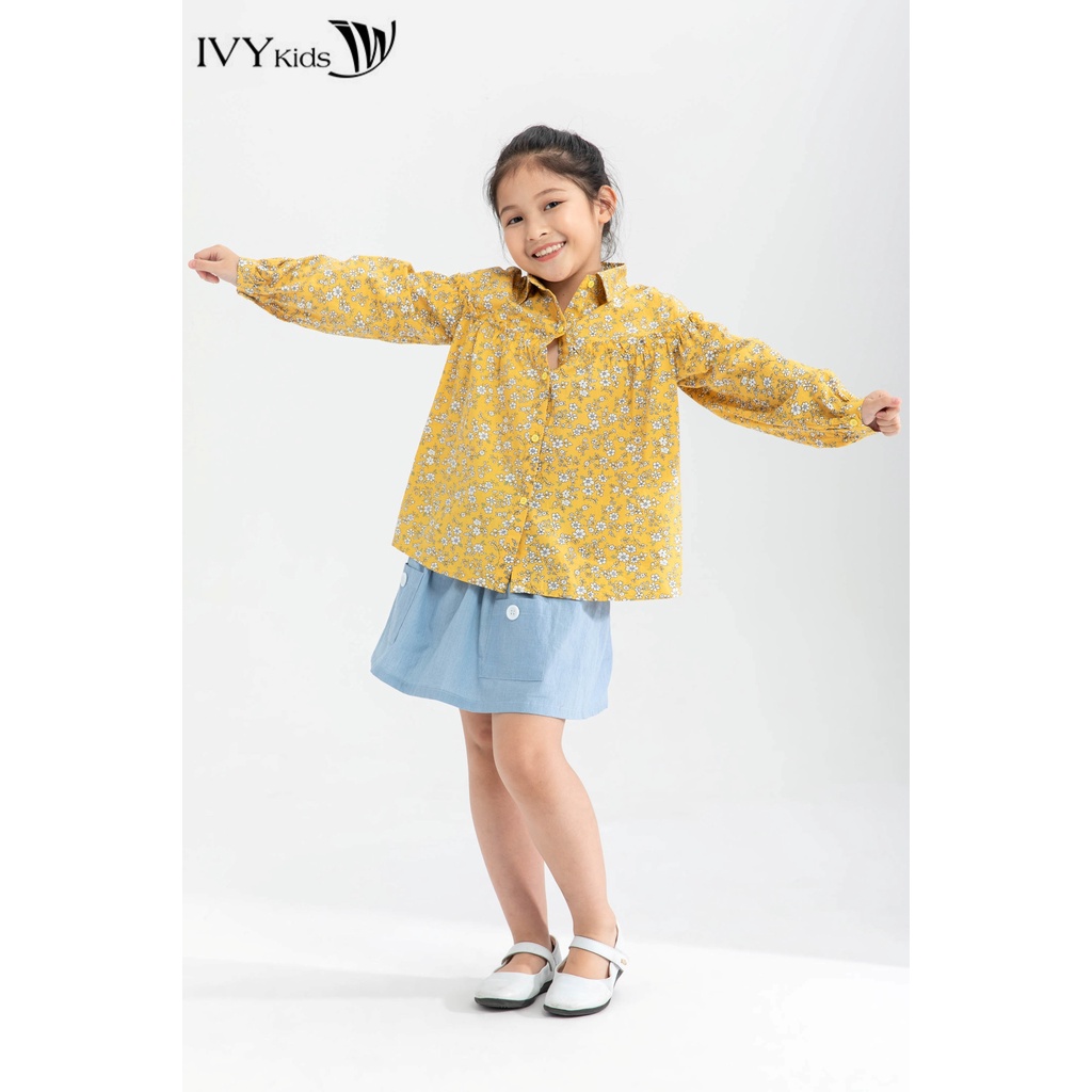 Áo cổ đức hoa nhí bé gái IVY moda MS 17G1100