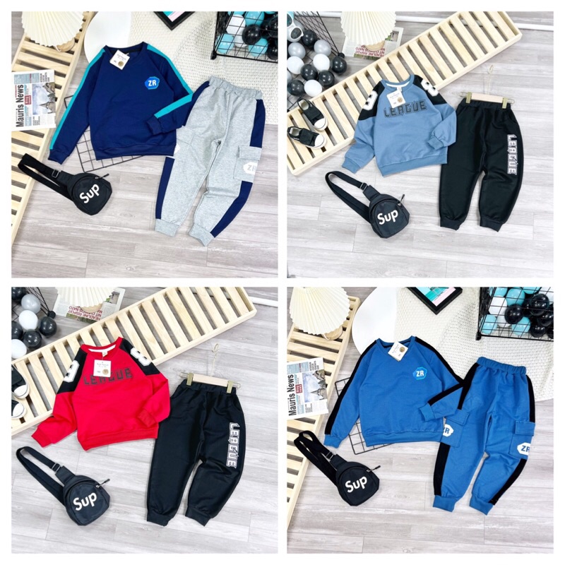 Bộ nỉ bé trai từ 20-29kg