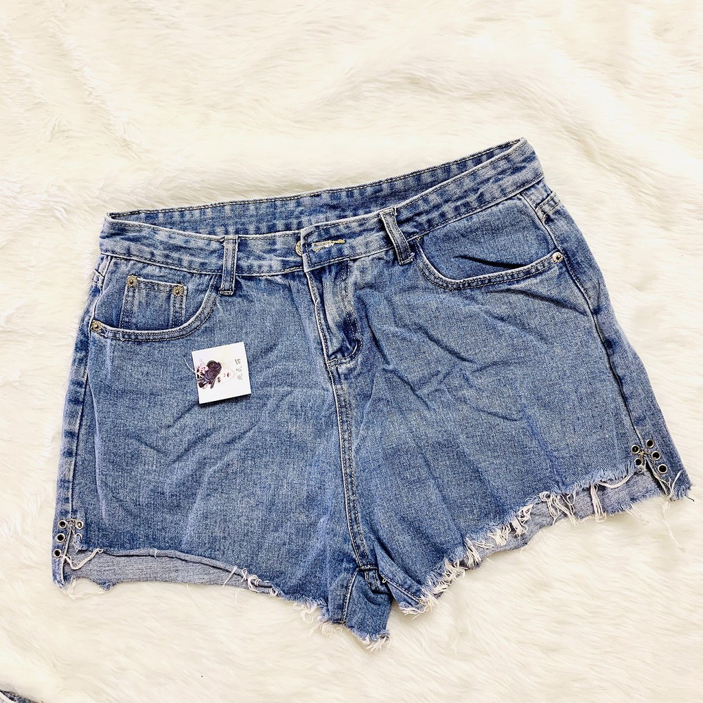 Quần Short jean nữ đẹp giá rẻ lưng cao rách tủa | BigBuy360 - bigbuy360.vn