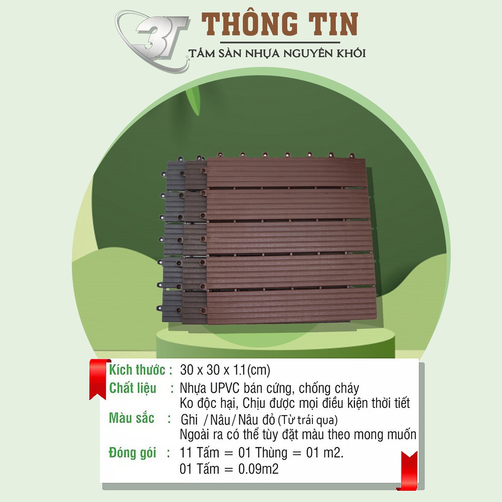 Thảm nhựa chống trượt 3T, Thảm nhựa trải ban công, sân vườn cao cấp CAM KẾT CHÍNH HÃNG.