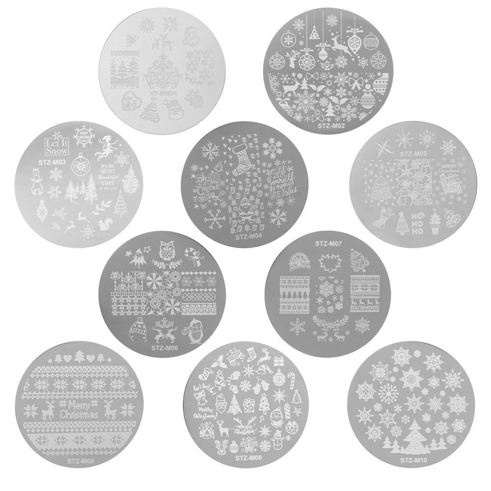 Khuôn Trang Trí Móng Tay Chủ Đề Giáng Sinh