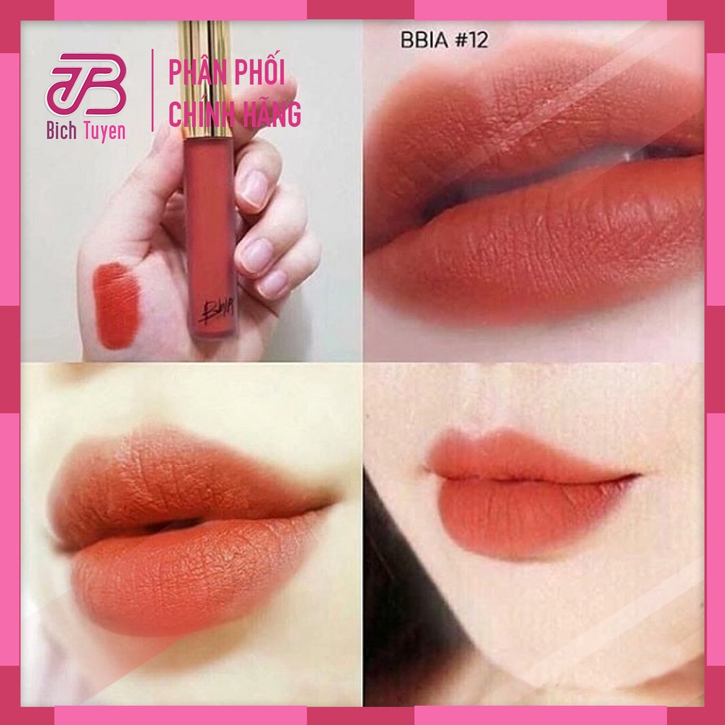 Màu 12 - Son Kem Lì BBia Last Velvet Lip Tint Version 3 Màu 12 Cam cháy - Son Bbia last velvet lip tint Sweet Boss