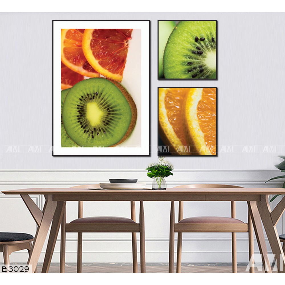Set 3 Tranh Canvas Hoa Quả Tươi