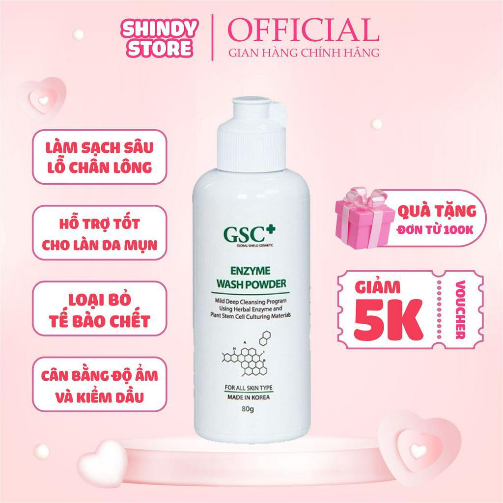 Sữa rửa mặt dạng bột GSC Enzyme Wash Powder 80g Chính Hãng