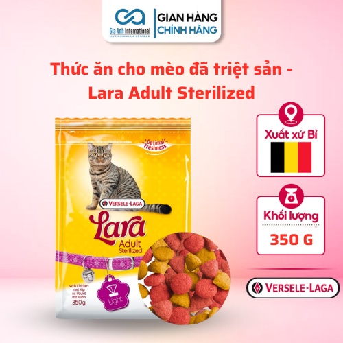 Thức Ăn Cho Mèo Đã Triệt Sản - Versele-Laga Lara Adult Sterilized Bổ Sung Dinh Dưỡng Cho Mèo Trưởng Thành Gói 350g