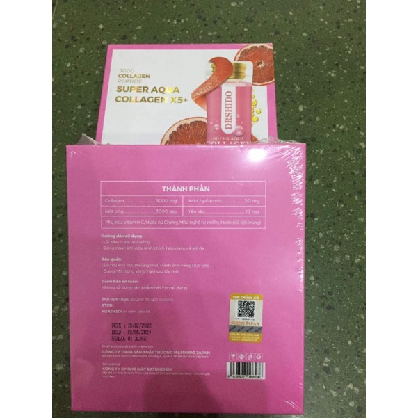 05 Hộp  Nước uống Collagen Yến sào Nhật bản - COLLAGEN X5