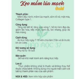 Combo 5 hộp KẸO MẦM LÚA MẠCH GOLD ( kẹo nở ngực)