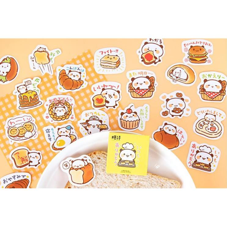 Bộ 46 Sticker Đầu Bếp Gấu E104