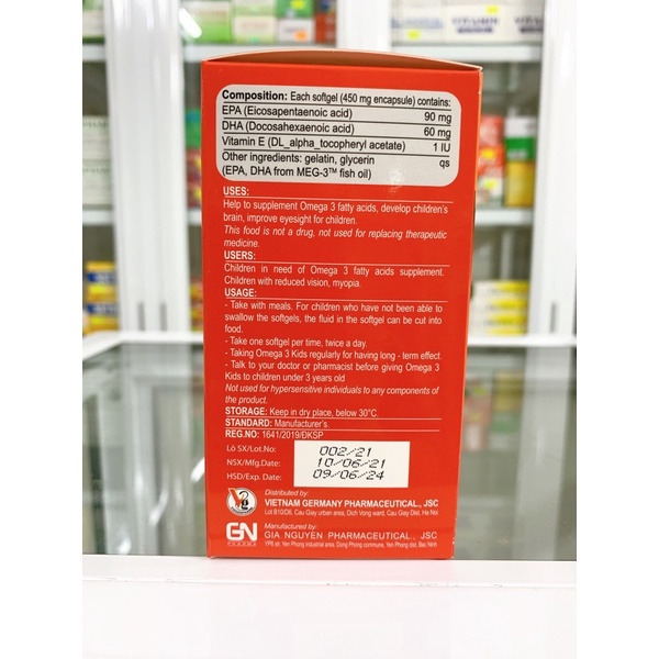 ✅ OMEGA 3 Kids bổ não, phát triển trí tuệ, tăng cường trí nhớ, giúp sáng mắt, phòng cận thị