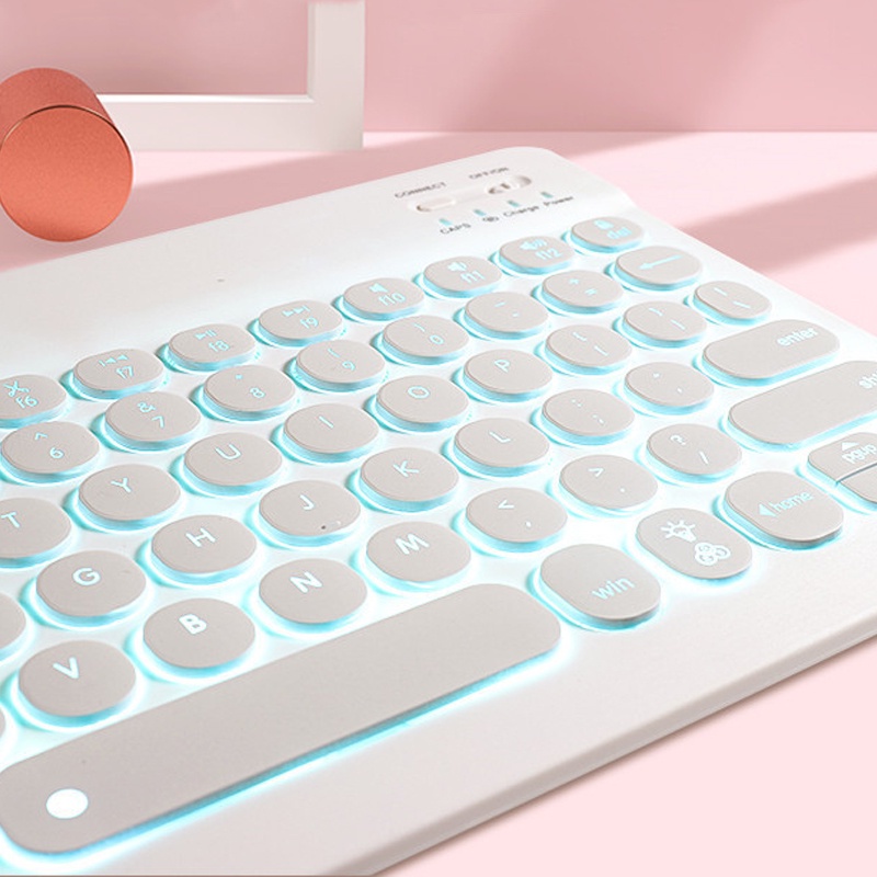 Bàn Phím Bluetooth Không Dây Mini 10 Inches RGB Có Đèn Nền Tiện Dụng Cho Ipad / Laptop