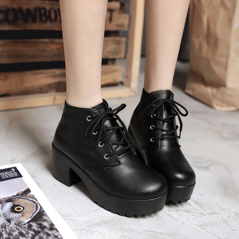 [RẺ VÔ ĐỊCH] Giày nữ cổ cao Boot nữ học sinh boot ulzzang thời trang phong cách cá tính | BigBuy360 - bigbuy360.vn