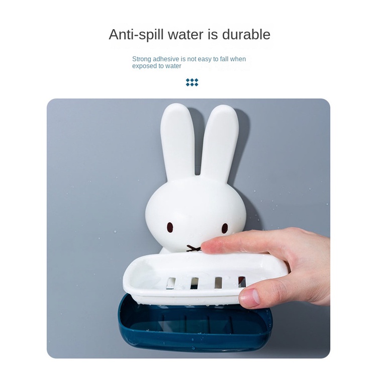 Hộp Nhựa Đựng Xà Phòng Gắn Tường Không Cần Khoan Hình Hoạt Hình Dễ Thương Có Giác Hút Cho Nhà Tắm