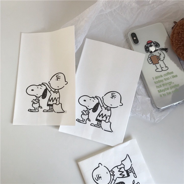 666 W&G Túi giấy đóng gói bao bì họa tiết Snoopy