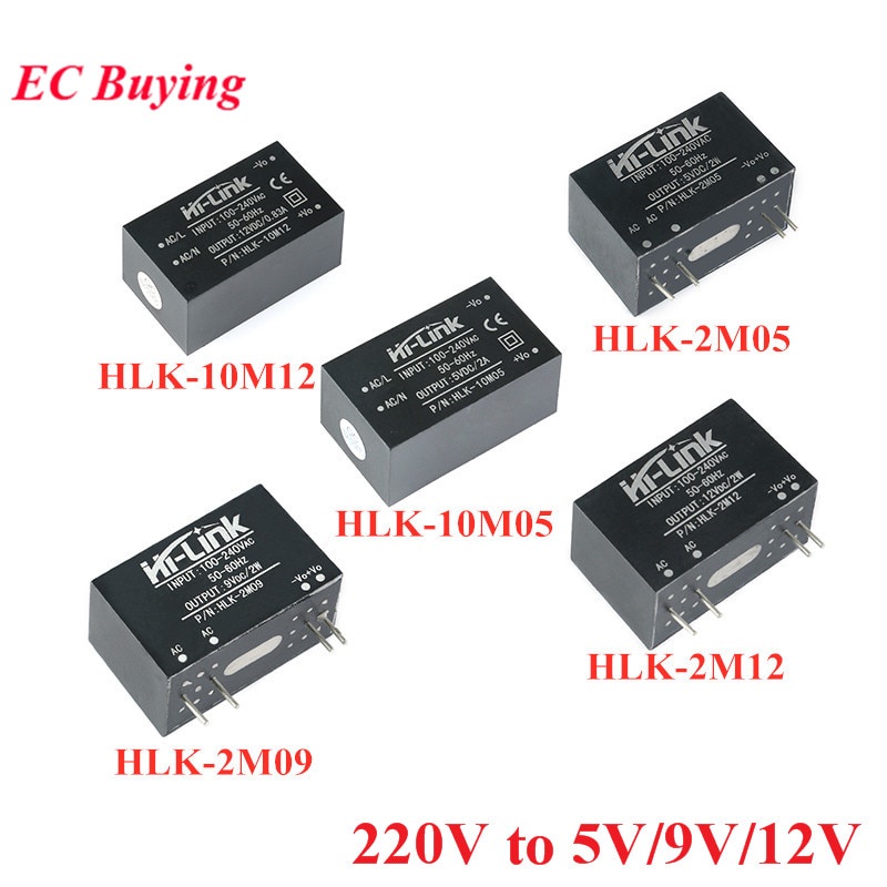 Mô Đun Chuyển Đổi Nguồn Điện Từ 220v Sang 12v / 5v / 9v / 3.3v Hlk-2M05 Hlk-2M09 Hlk-2M12 Hlk-10M12 Hlk-10M12 Hlk05 Hlk 2m / 10mk