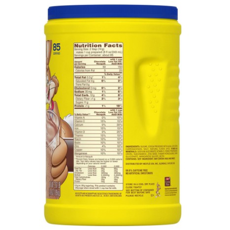 Bột CaCao NESTLE NESQUIK CHOCOLATE POWDER nhập khẩu Mỹ 1,18Kg