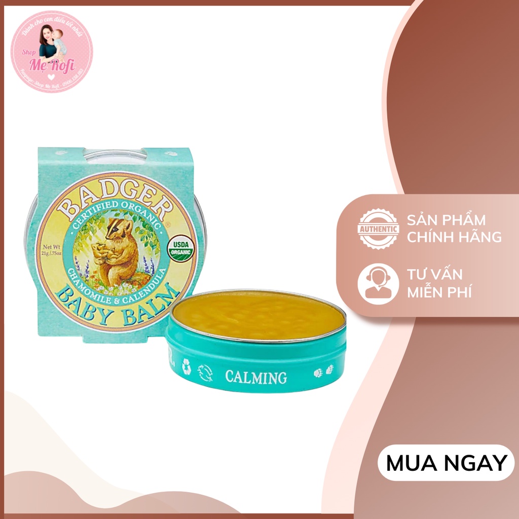 Sáp Hữu Cơ Dưỡng Da Cho Bé Badger Baby Balm - Mẹ Rofi