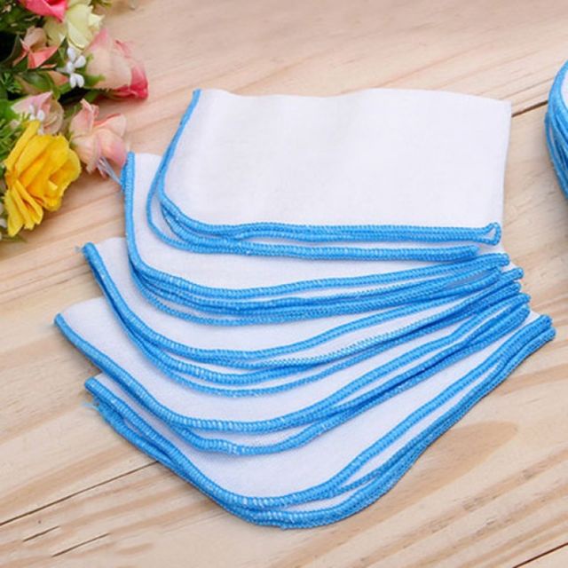 Khăn sữa cho bé sơ sinh vải xô xuất Nhật cao cấp 4 lớp set 10 chiếc ACuteBaby