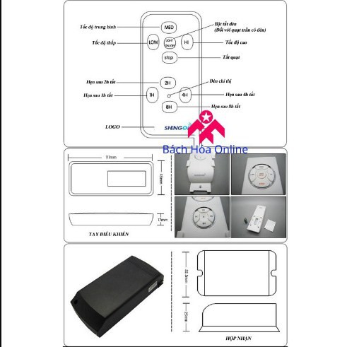 Bộ điều khiển quạt trần có đèn cao cấp STGD1, Bộ điều khiển quạt trần có đèn cao cấp