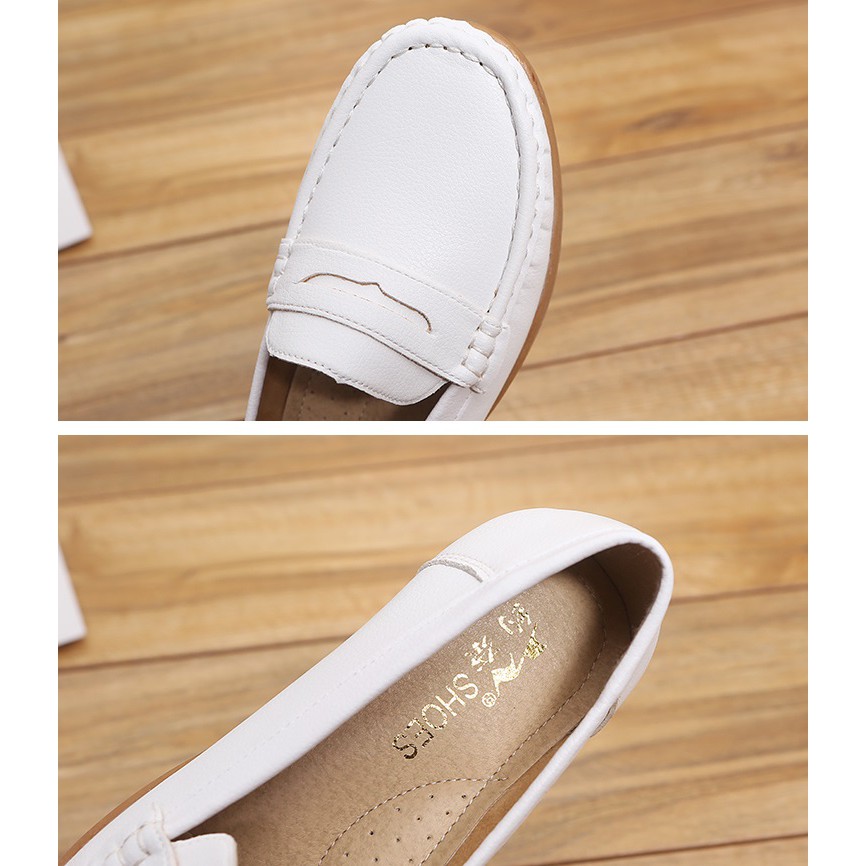 Giày Mọi Nữ, Giày Slip-on Nữ Tăng Chiều Cao, Da Mềm Cao Cấp Siêu Đẹp Siêu Êm Chân - GN05 | BigBuy360 - bigbuy360.vn