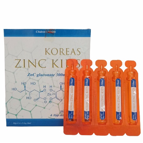 Koreas Zinc Kids - Hỗ trợ bổ sung kẽm, tăng cường sức đề kháng (20 ống)