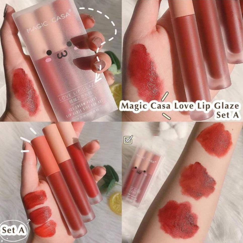 RẺ NHẤT SHOPEE — Set Son Kem Nhung Lì 10 Cây WETN LIP GLOSS Siêu Hot - Bộ Son Kem Lì 10 Cây WETN Hồng