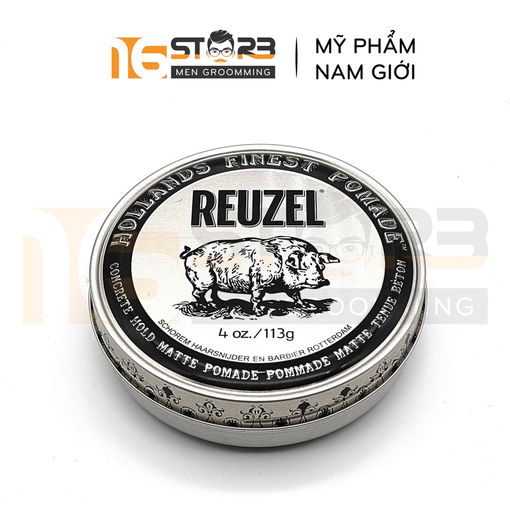 [Chính Hãng 100%] Sáp Vuốt Tóc Reuzel Concrete Hold Matte Pomade