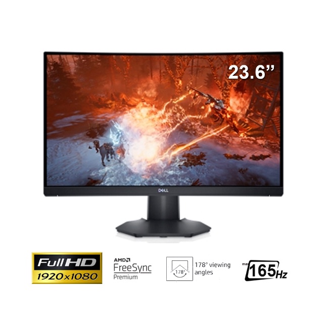 Màn hình cong Gaming 165Hz Dell 23.6-inch S2422HG - Hàng chính hãng