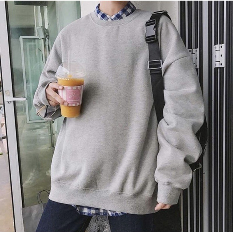 Áo Sweater Vải Nỉ Trơn Tay Dài Unisex Form Rộng Nam Nữ - Liph Store | BigBuy360 - bigbuy360.vn
