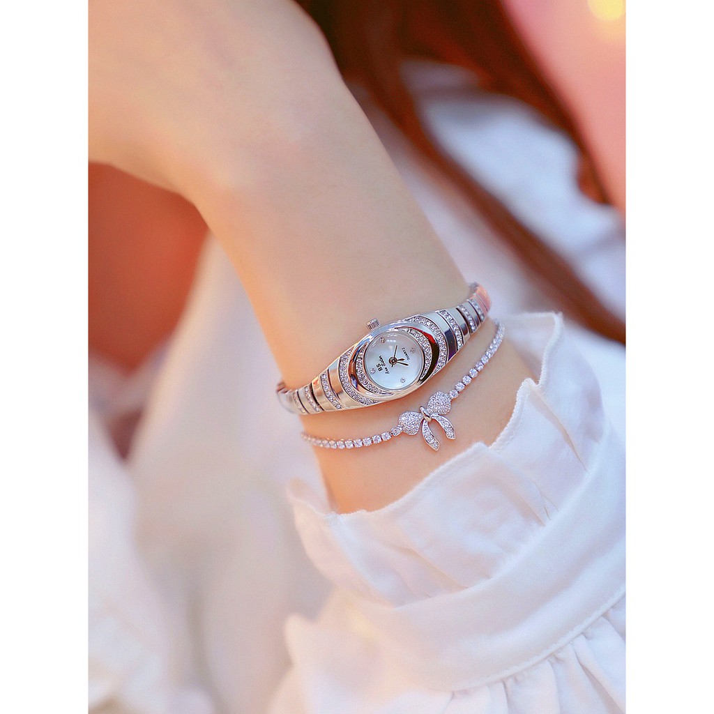 (Quà tặng hot) Đồng hồ lắc tay nữ Bee Sister Mini6 Thời trang Hàn Quốc dây thép không gỉ - Tặng kèm Lắc tay | BigBuy360 - bigbuy360.vn