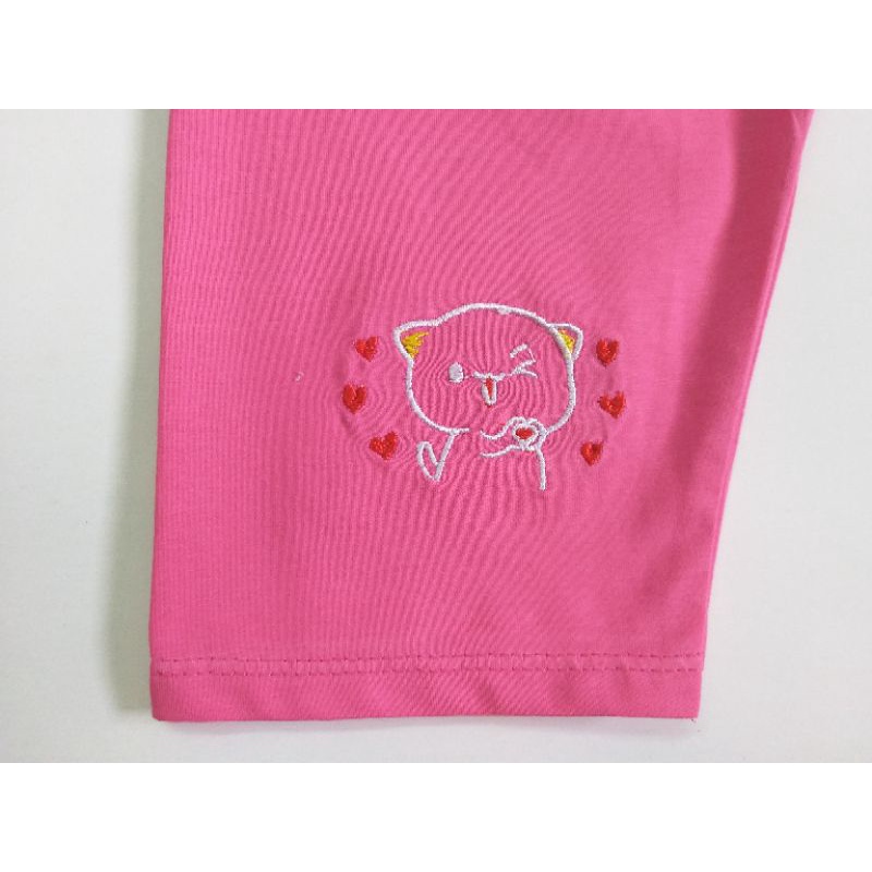 Quần lửng legging cotton Sài Gòn Bé Gái hình chibi Mèo từ 10-27kg vải cotton cao cấp mềm mịn co dãn 4 chiều