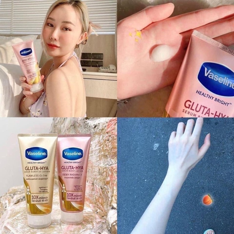 Sữa Dưỡng Thể Vaseline Healthy Bright Gluta HYA Serum 10X