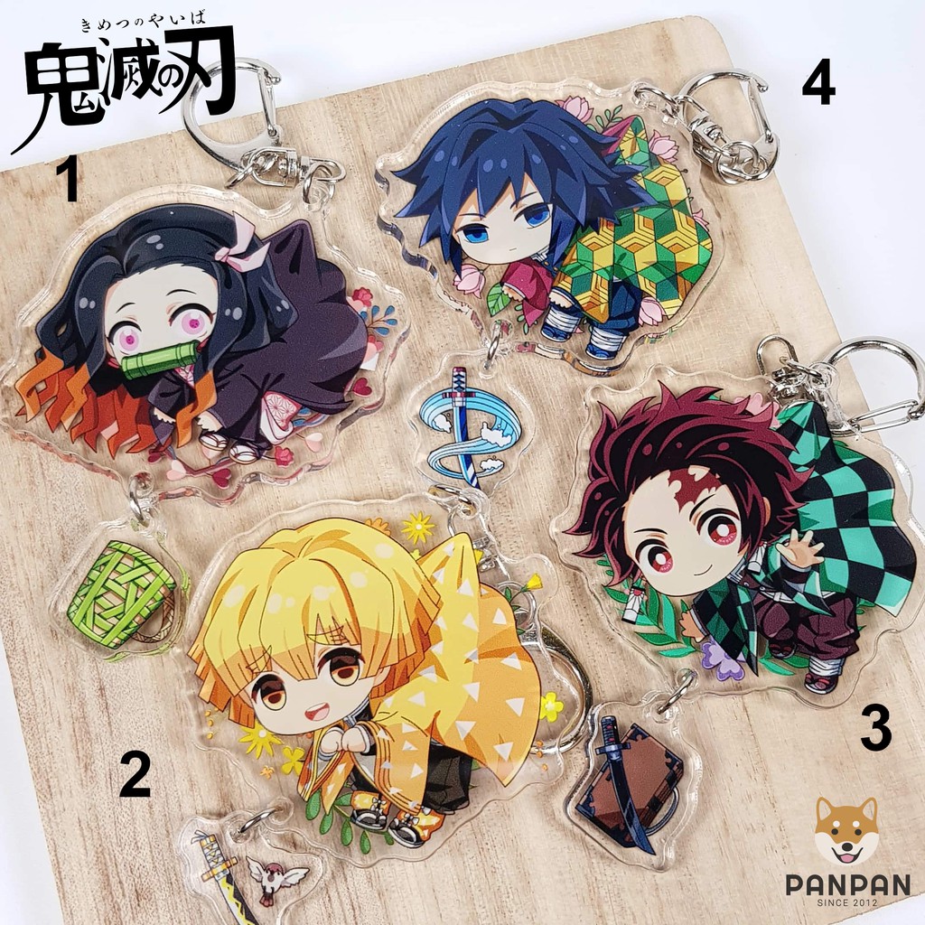 Móc khóa mica Anime Kimetsu no Yaiba TREO (6cm)