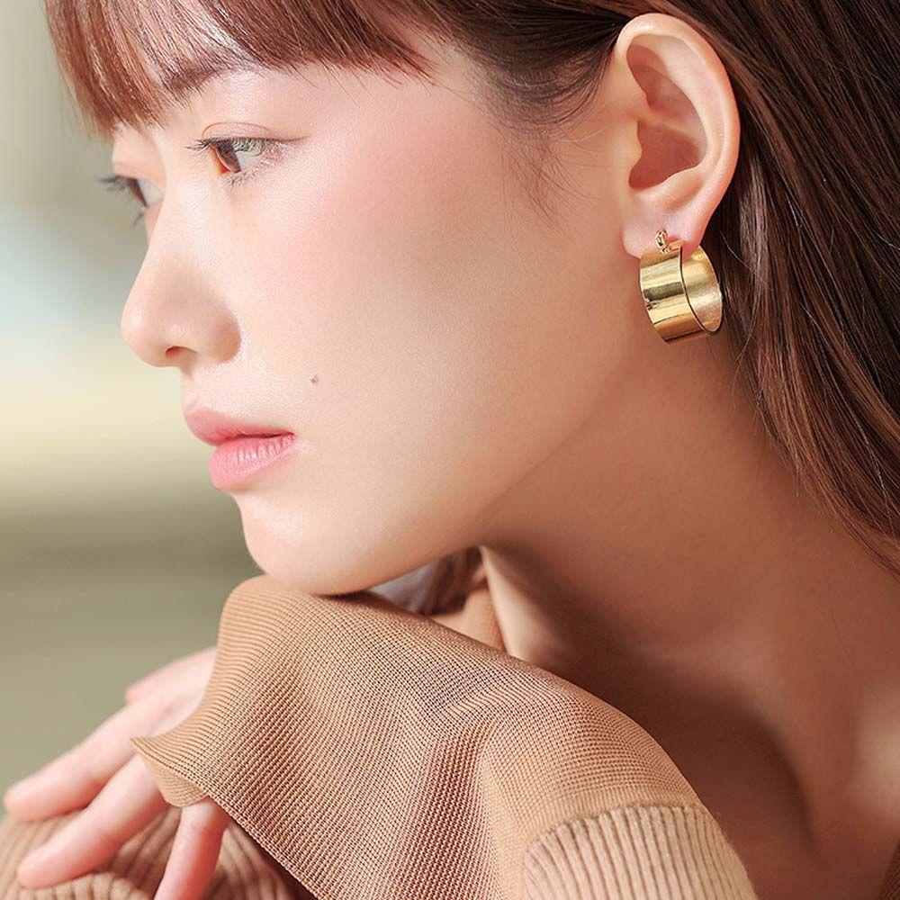 Khuyên Tai Tròn Họa Tiết Da Báo|Khuyên Tai Tròn Bản Dẹt Màu Sắc Cổ Điển