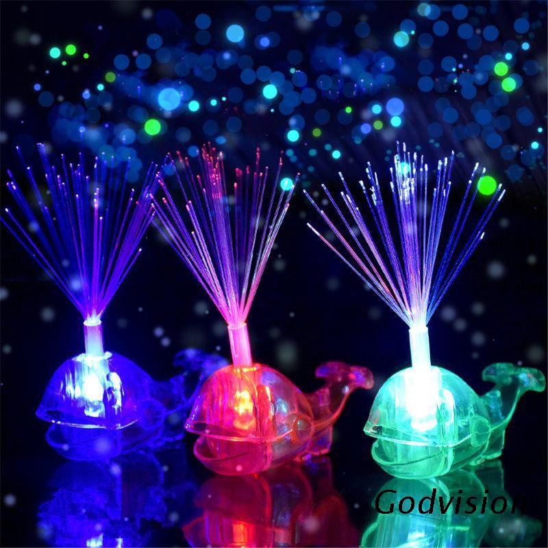 Nhẫn Đeo Tay Có Đèn Led Phát Sáng Hình Cá Voi Dễ Thương Cho Bé