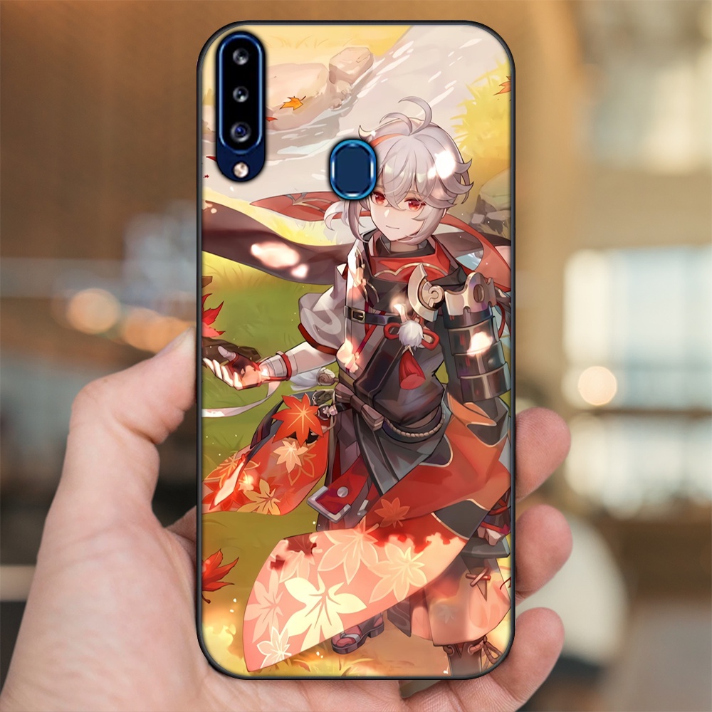 Ốp lưng Samsung A20S viền đen in hình Kazuha Genshin Impact