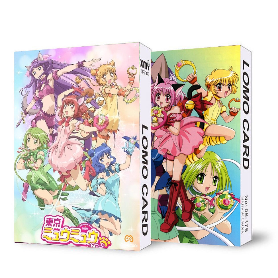 (không kèm hộp) Hộp lomo TOKYO MEW MEW in hình ảnh anime chibi 30 tấm