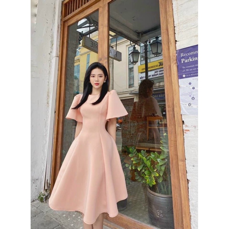 ĐẦM TAY LOE HỒNG CAM - TRẮNG