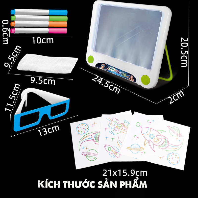 Bảng vẽ ma thuật ánh sáng 3D, màn hình vẽ tranh graffiti ba chiều