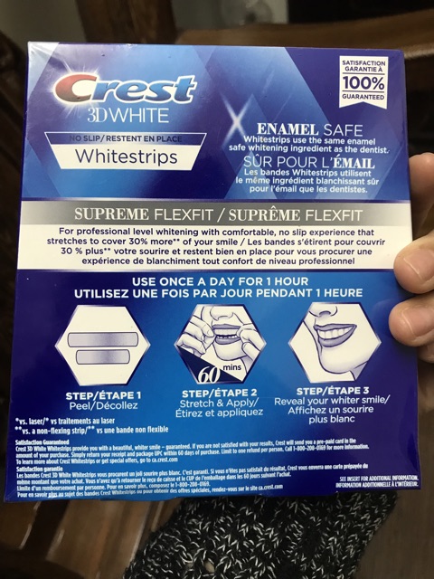 Miếng dán trắng răng Crest 3D Supreme fullbox