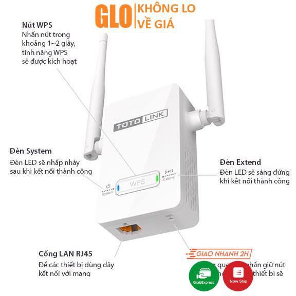 Bộ Khuếch Đại Wifi Toto Link Ex200