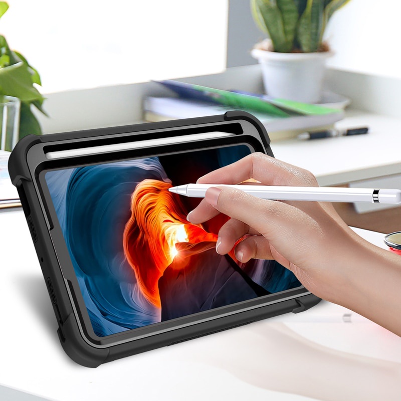 Ốp Máy Tính Bảng Chống Sốc Có Giá Đỡ Và Ngăn Đựng Bút Chì Cho iPad Mini 6 Case 8.3"