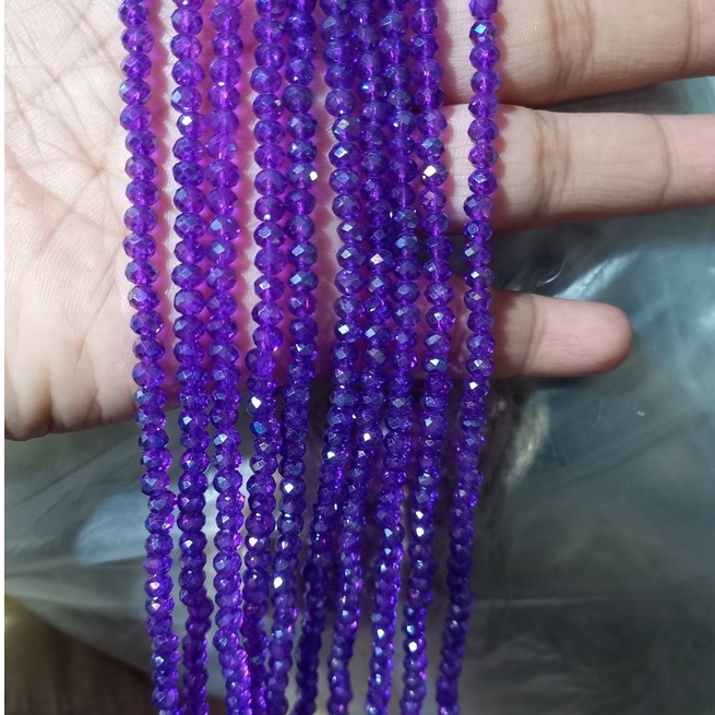 1 dây pha lê hình bánh cam size 4mm -khoảng 140 viên