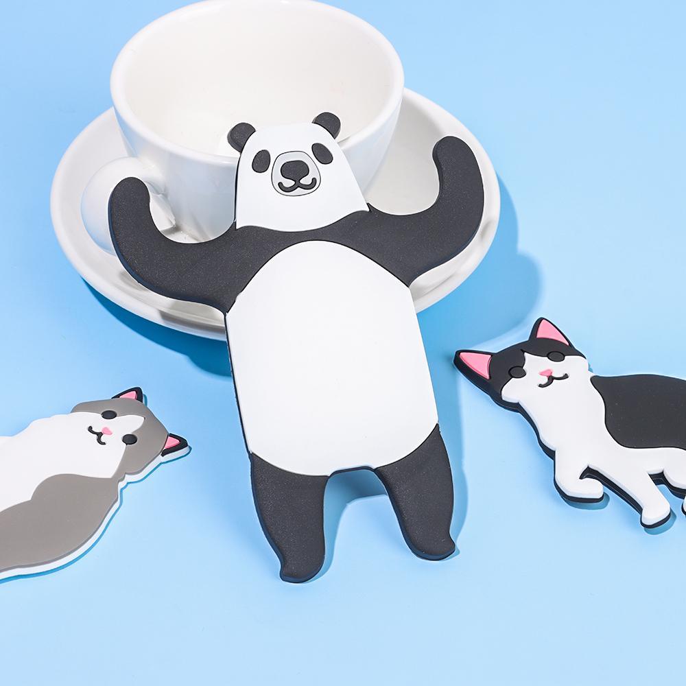 SUENIN Móc Treo Đồ Dán Tường Tự Dính Hình Thú Hoạt Hình Đáng Yêu Trang Trí Nhà Bếp