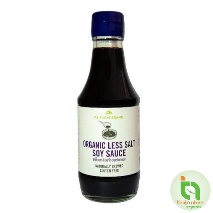 Nước tương ít muối hữu cơ PBFarm 200ml Organic Less Salt Soy Sauce