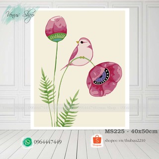 MS225 - Đã căng khung - DIY Tranh sơn dầu số hóa tô màu