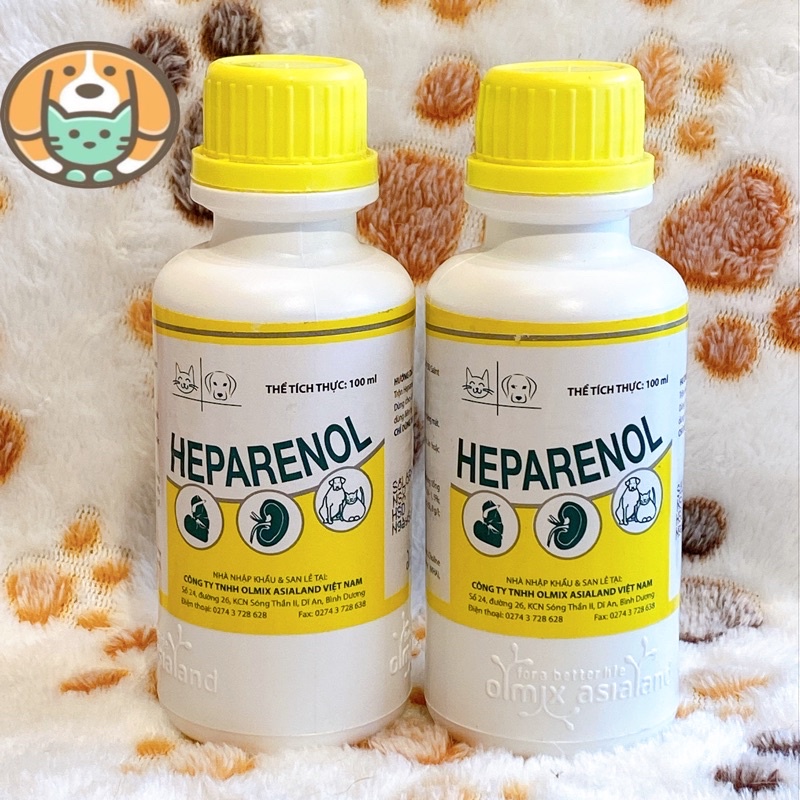 HEPARENOL- BỔ GAN MẬT,HỖ TRỢ TIÊU HÓA NGĂN NGỪA SẠN THẬN CHO CHÓ MÈO - 100ml