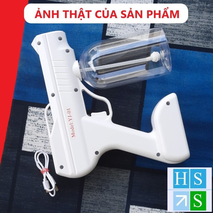 MÁY PHUN SƯƠNG SÁT KHUẨN Atomizer (Model YJ-01) súng khử khuẩn cầm tay diệt khuẩn với ánh sáng 8 tia UV dùng PIN sạc