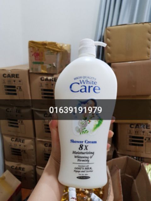 Sữa tăm con dê White Care 🥰Tặng kèm bông tắm